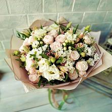 Букет цветов из:  Альстромерии, Розы и Хризантемы #REPLACE_PRED# Куртамыше