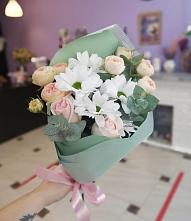 Букет цветов из:  Хризантемы и Розы в Куртамыше