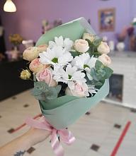 Букет милый в Куртамыше Букет цветов из: Хризантемы и Розы в Куртамыше