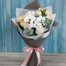 Букет цветов из:  Хризантемы и Розы #REPLACE_PRED# Куртамыше