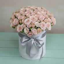 Цветочная композиция из Розы в шляпной коробке в Куртамыше