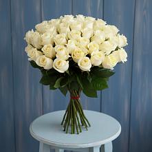 Букет 51 Белая роза Эдлесс Лав в Куртамыше