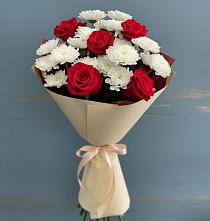 Букет цветов из:  Розы и Хризантемы в Куртамыше