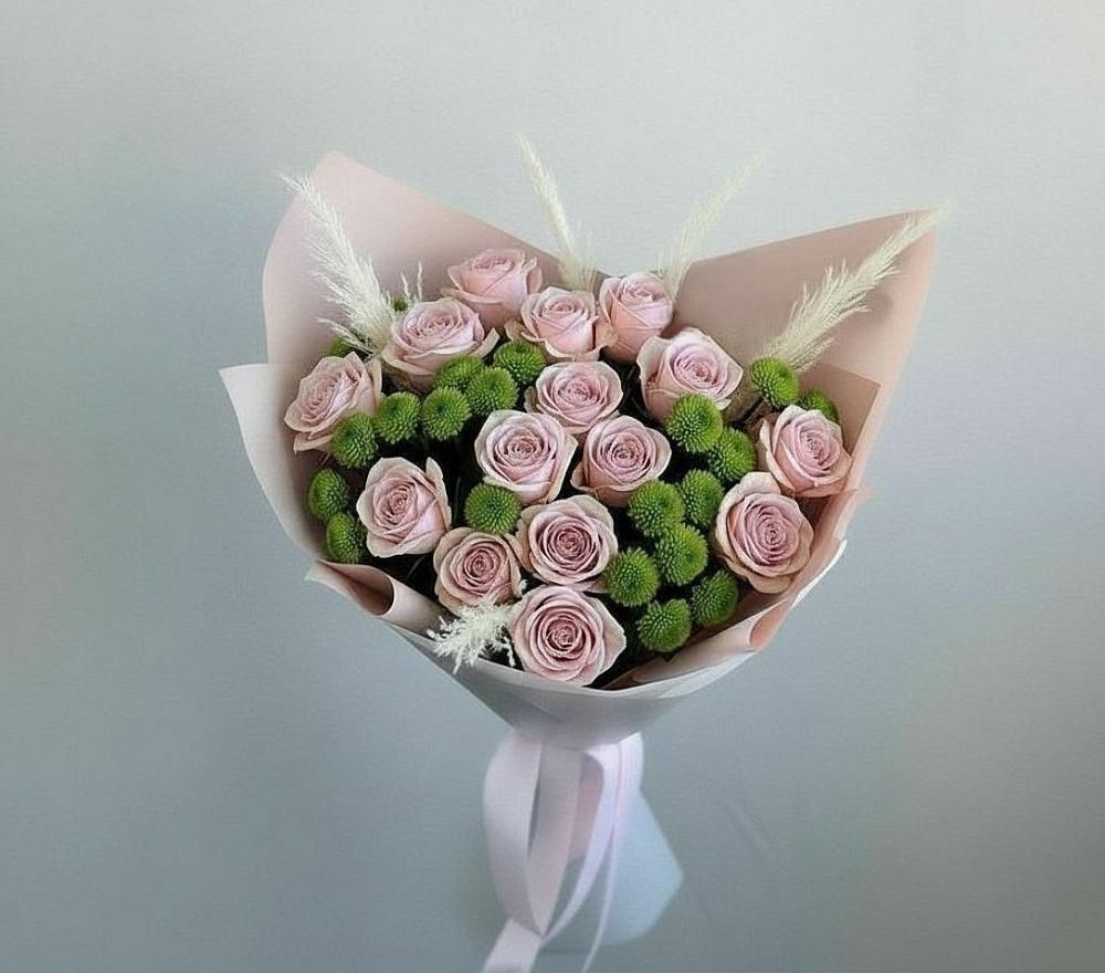 Букет цветов из: Розы и Хризантемы в Куртамыше