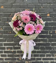Букет цветов из:  Герберы и Хризантемы в Куртамыше