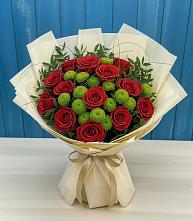 Букет цветов из:  Розы и Хризантемы в Куртамыше