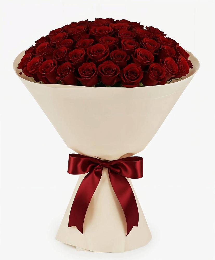 Букет 101 Бордовая роза Блэк Бакарра в Куртамыше