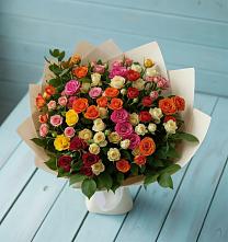 Букет Микс из разноцветных кустовых роз #REPLACE_PRED# Куртамыше